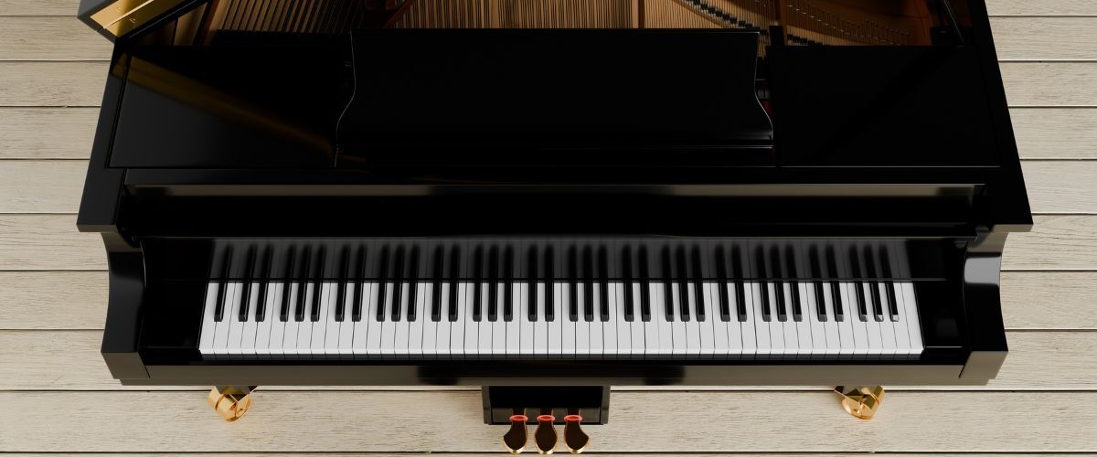 Black grand piano