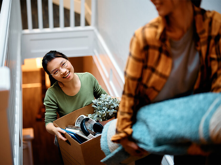 Moving items up stairs