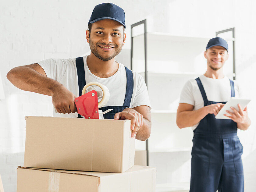 Packing boxes with tape